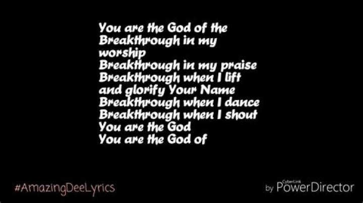 Breakthrough eddie james lyrics