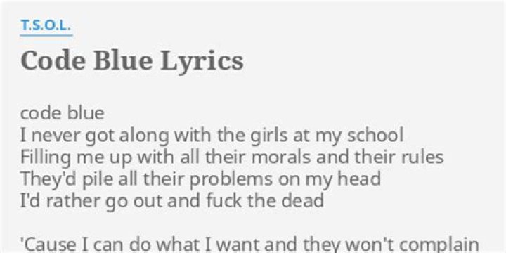 Code blue lyrics
