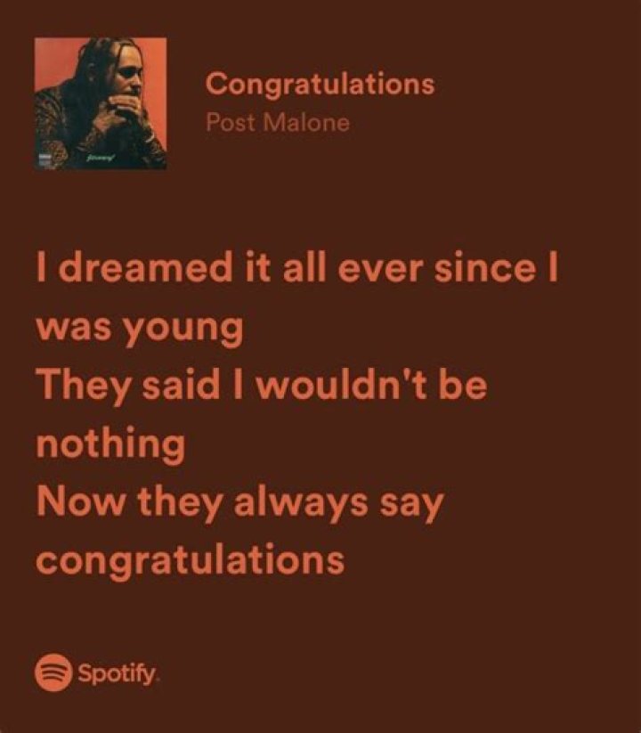 Congratulations by post malone lyrics