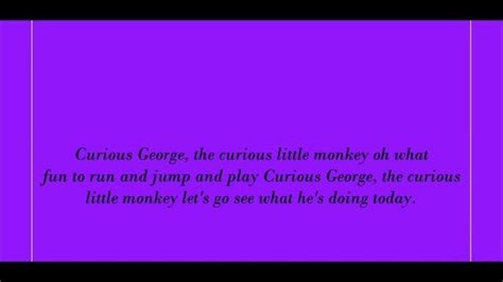 Curious george lyrics
