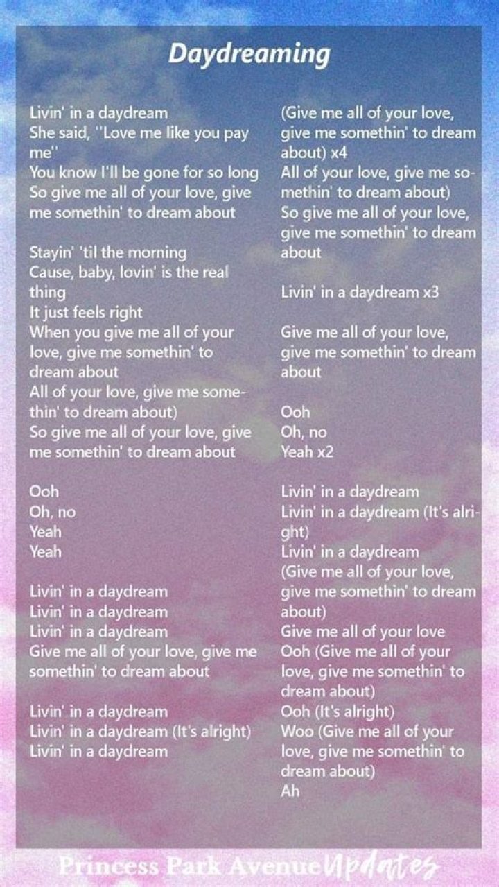Daydreaming lyrics