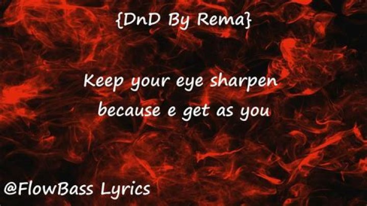 Dnd rema lyrics