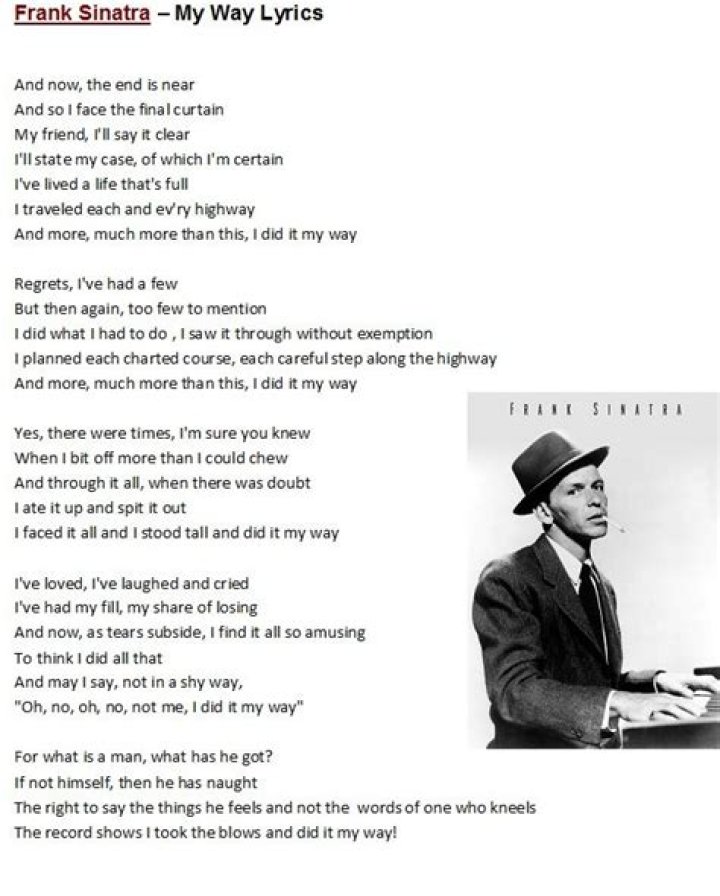Doing it my way lyrics