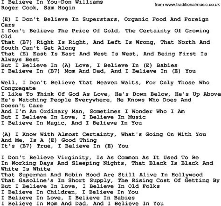 Don williams lyrics