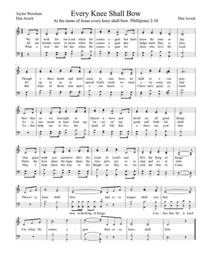 Every knee shall bow lyrics