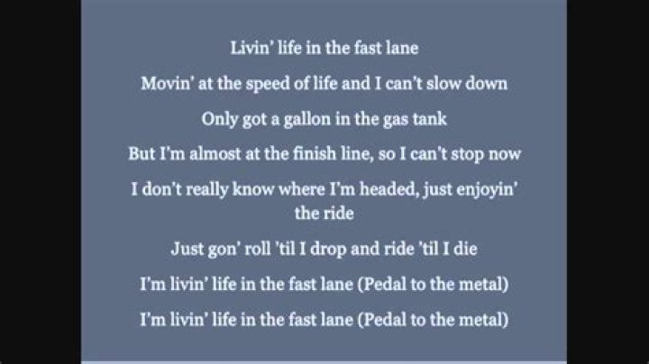 Fast lane lyrics