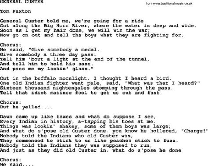 General custer lyrics