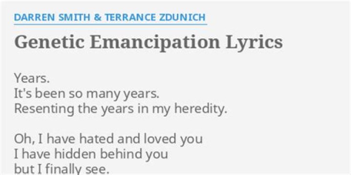 Genetic emancipation lyrics