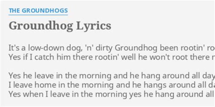 Groundhog lyrics