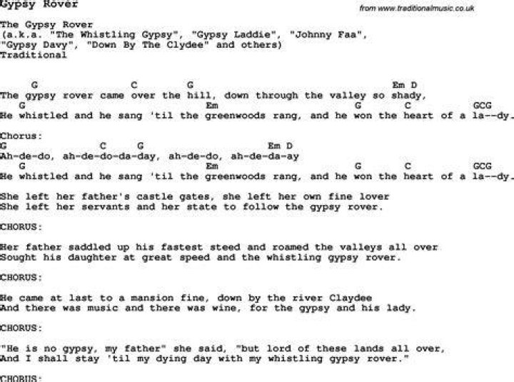 Gypsy rover lyrics