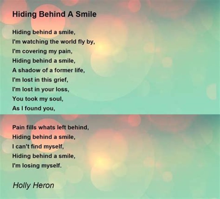 Hide behind a smile lyrics