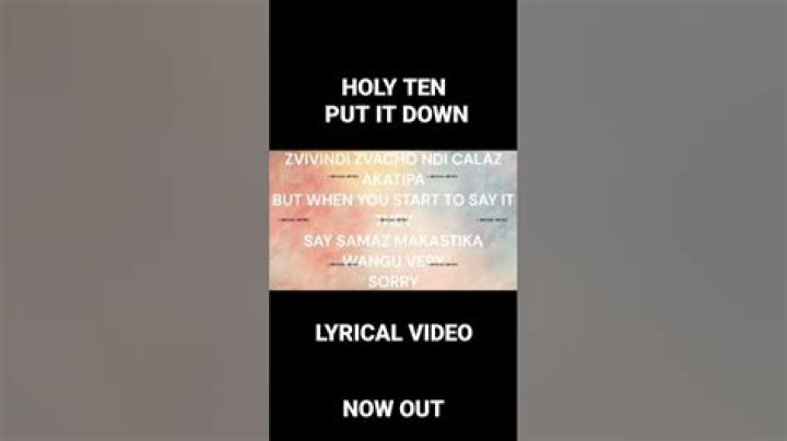 Holy ten put it down lyrics
