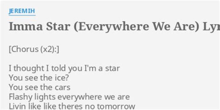 Imma star lyrics