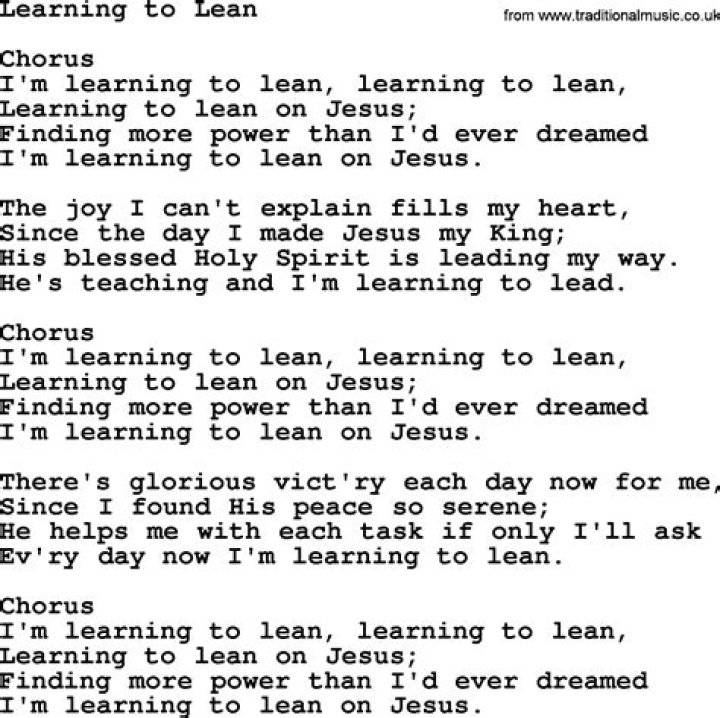 Learning to lean lyrics