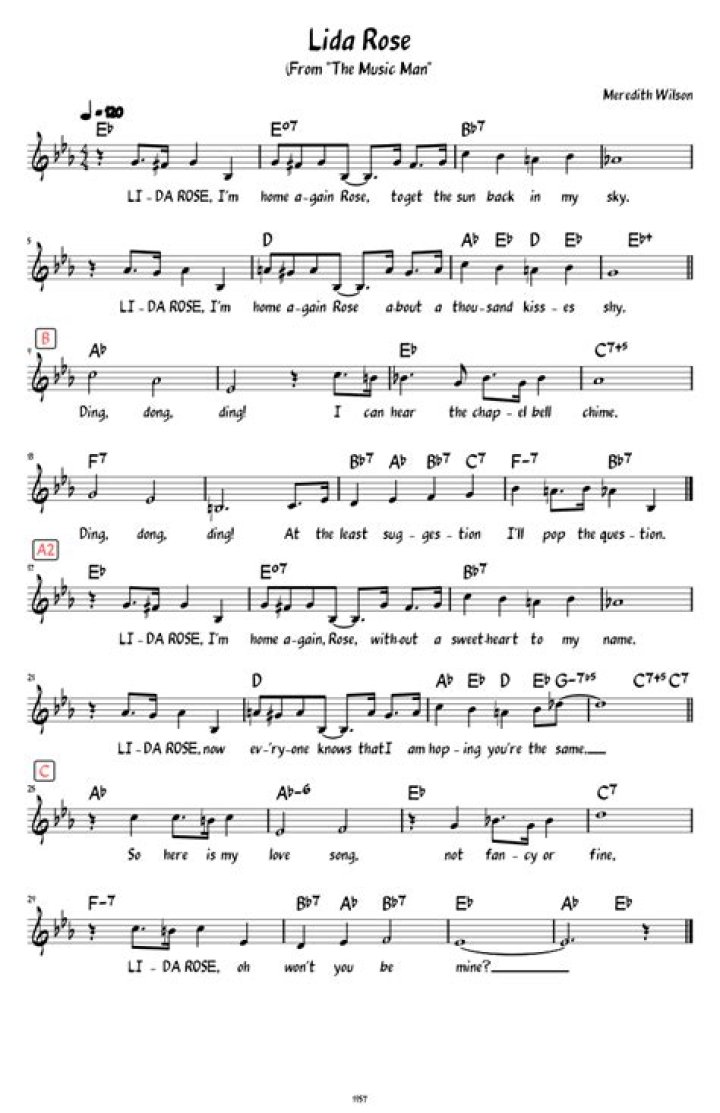 Lida rose lyrics
