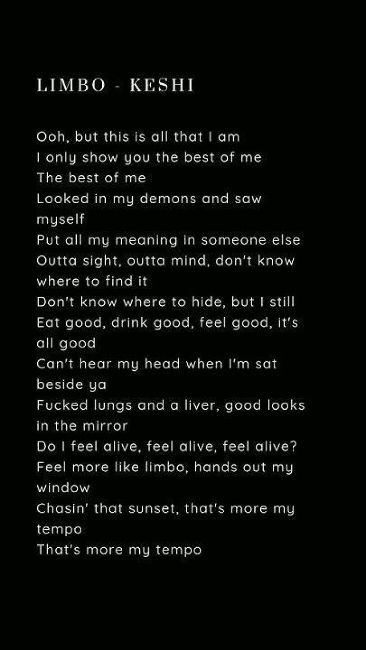 Limbo keshi lyrics
