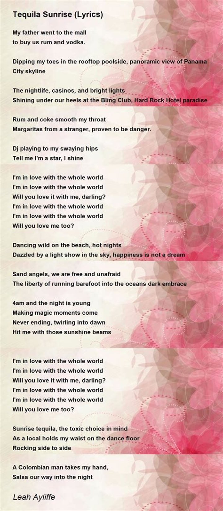 Lips like tequila lyrics