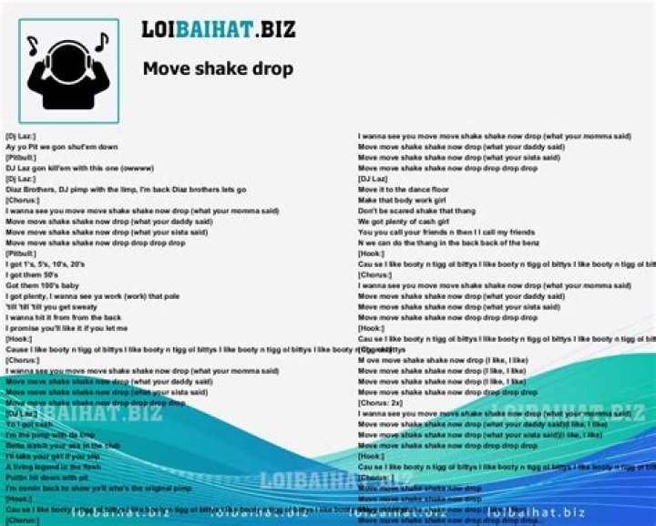 Move, shake, drop lyrics