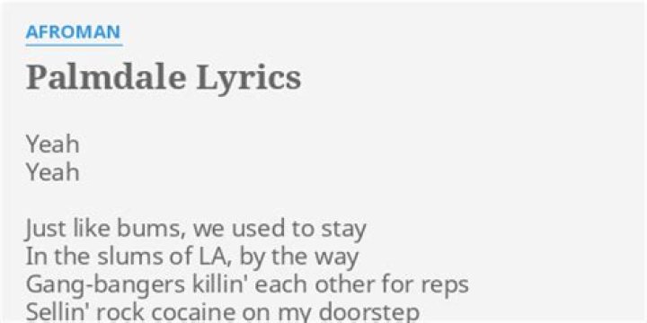 Palmdale lyrics