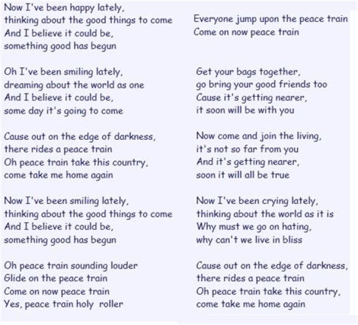 Peace train lyrics