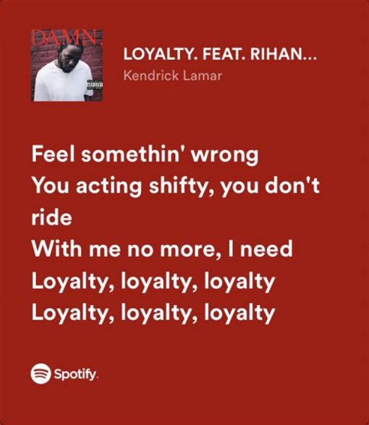 Rap about loyalty lyrics