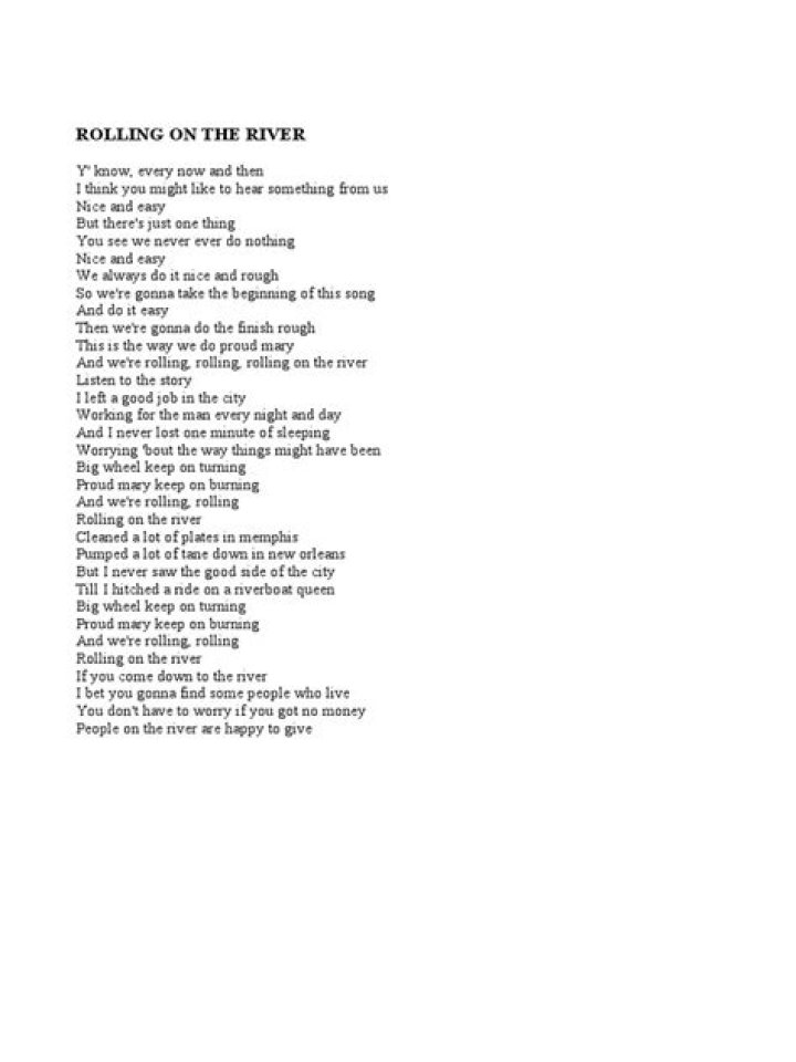 River roll on lyrics