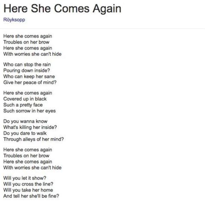 Royksopp lyrics