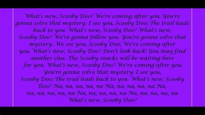 Scooby doo dop lyrics