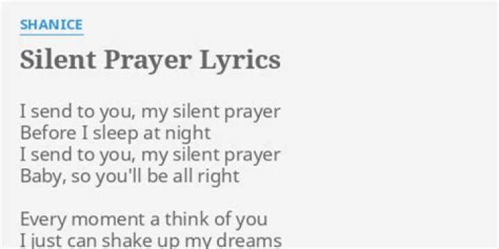 Silent prayer lyrics