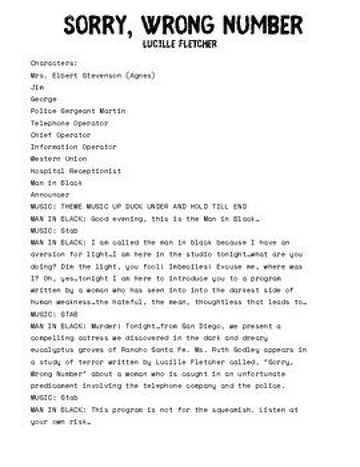 Sorry wrong number lyrics