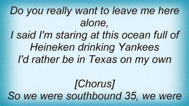 Southbound 35 lyrics