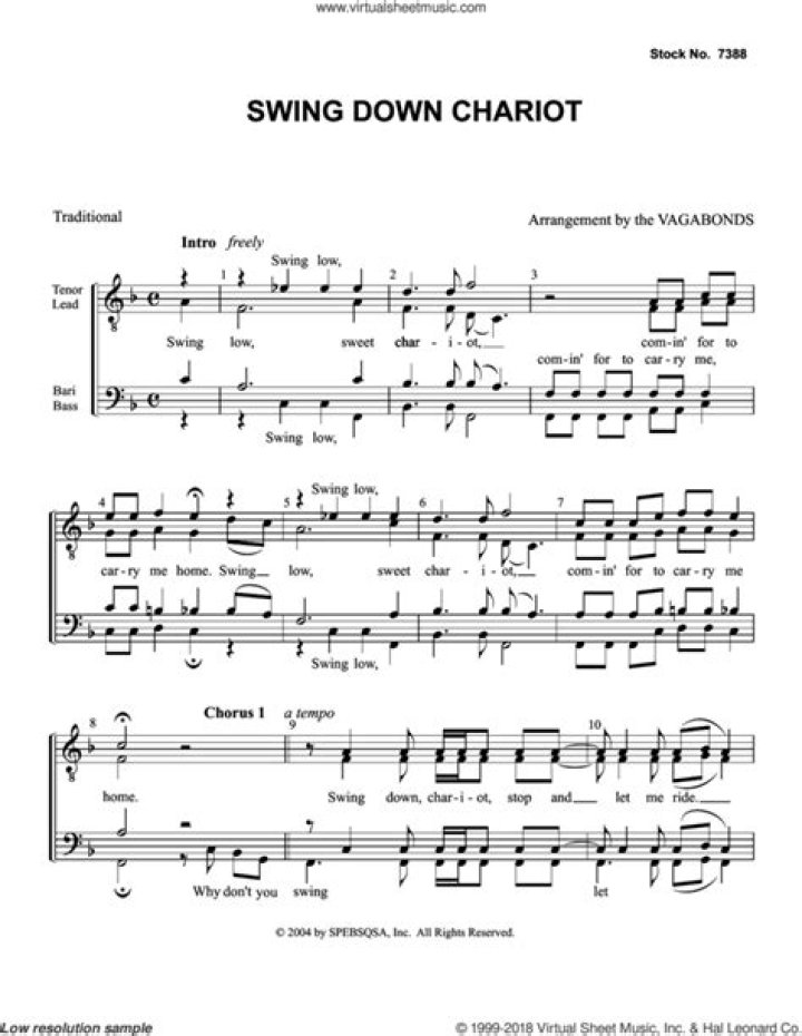 Swing down chariot lyrics