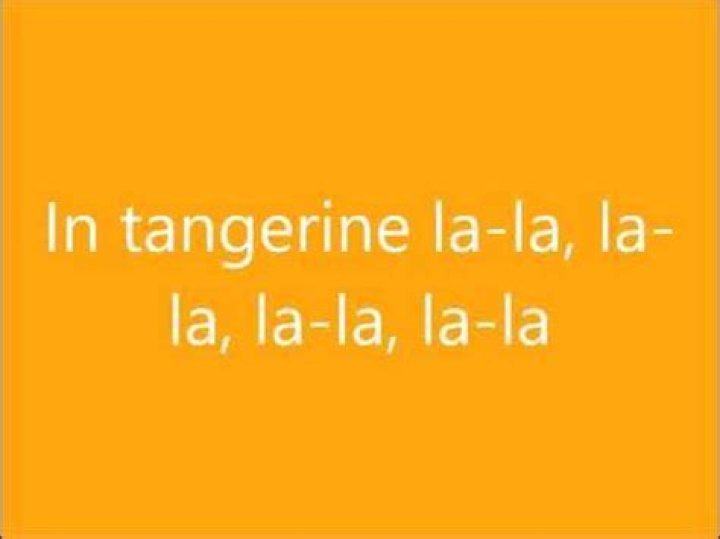 Tangerine speedo lyrics