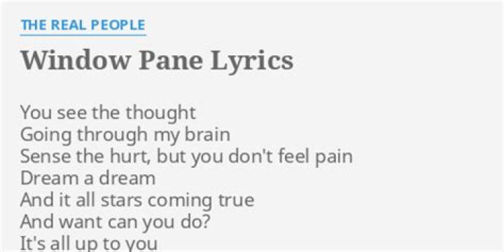 Window pane lyrics