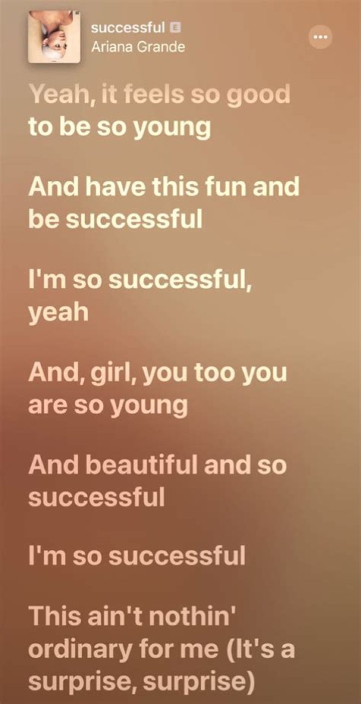 Young successful lyrics